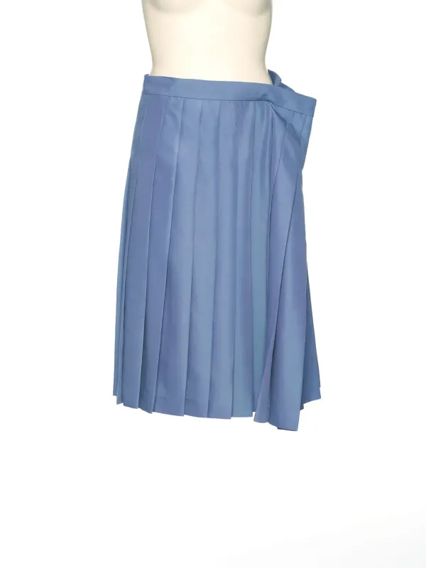 PS25 BLUE SIDE FOLDED PLEATS SKIRT