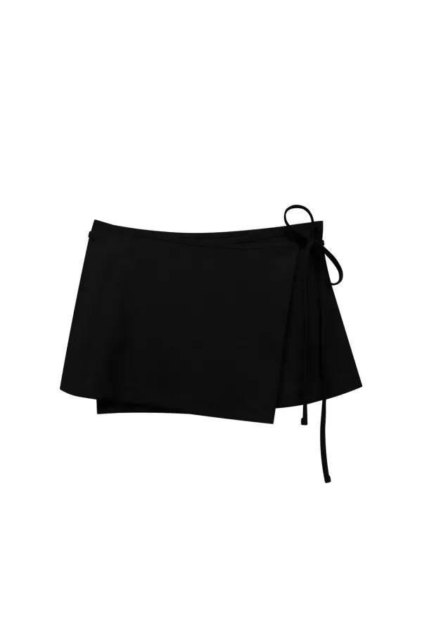 MOON NIGHT WRAP SKIRT / BLACK