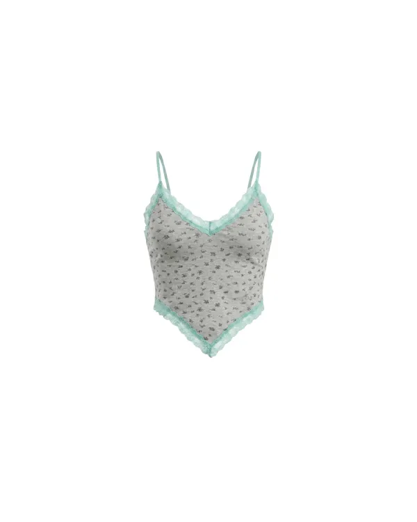 Romance flower sleeveless - Grey