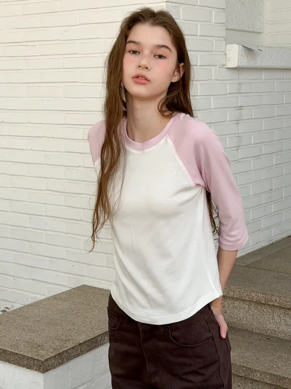 SOFT RAGLAN T-SHIRT - PINK