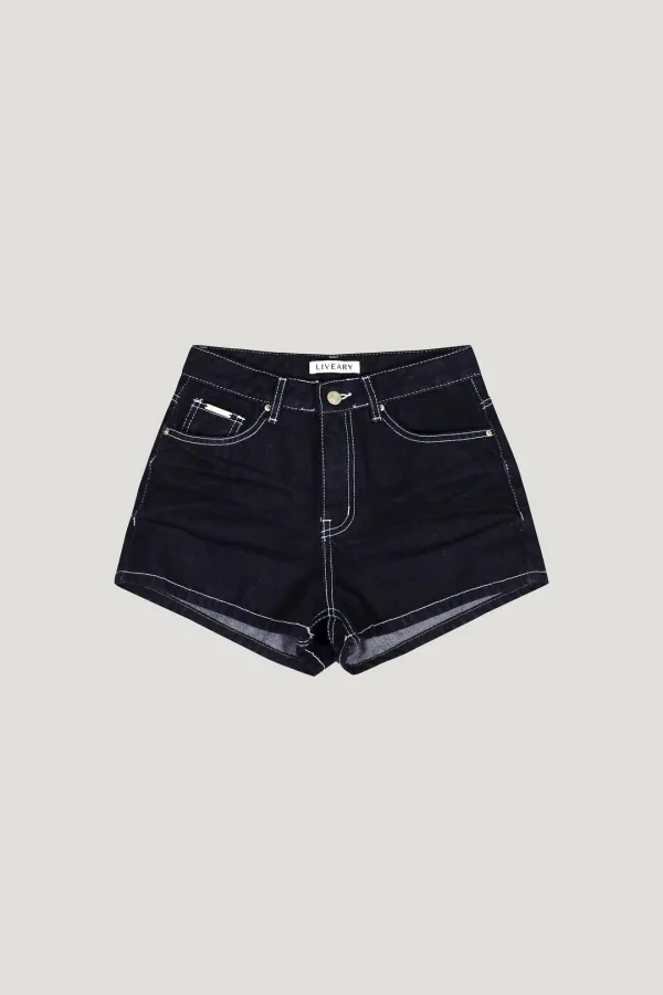 [L/V] Embossed Raw Shorts