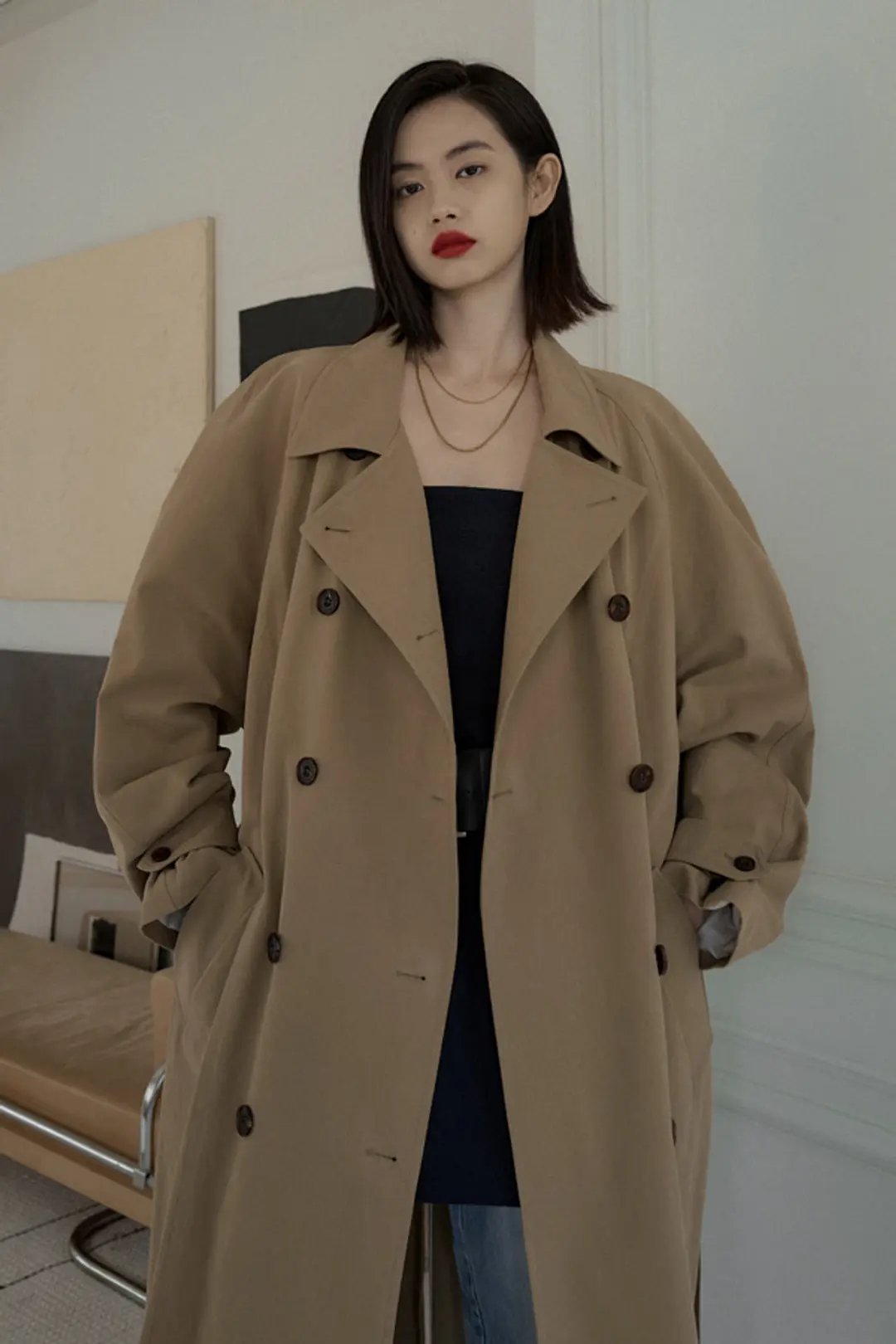 오버듀플레어 COTTON OVERSIZED TRENCH COAT 상품 이미지 2