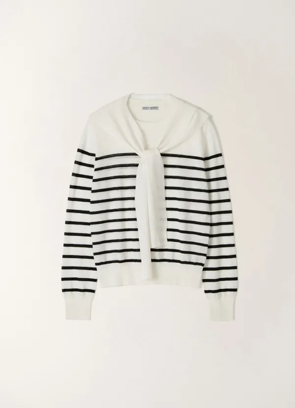 Raye Stripe Knit Scarf Set