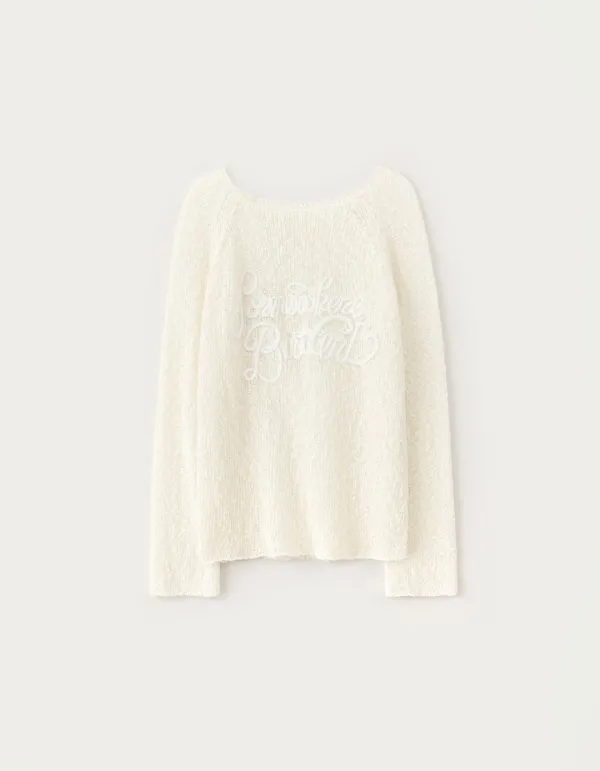 SS New Letter Long Sleeve Knit - Ivory