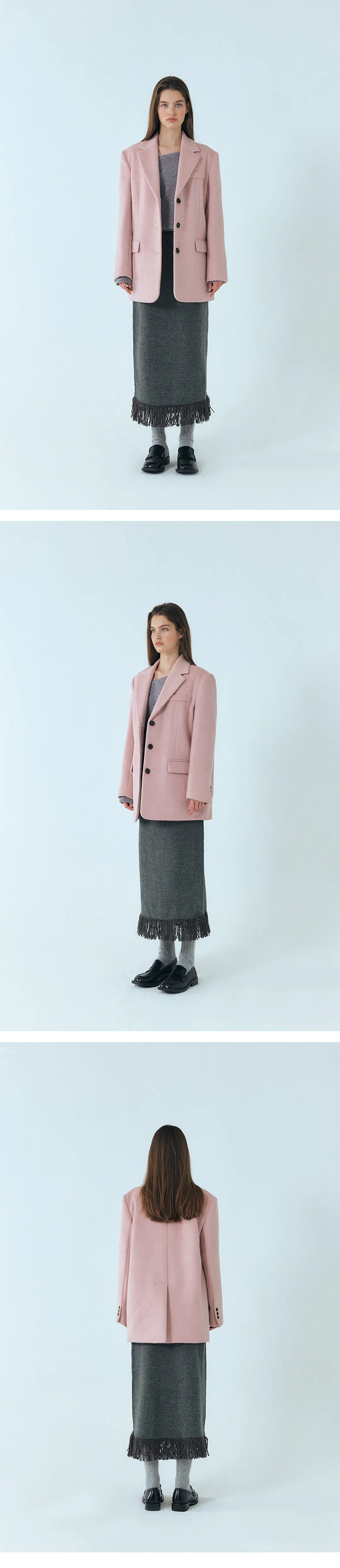 에트몽 Alpaca Wool Winter Jacket, Pink 상품 이미지 1