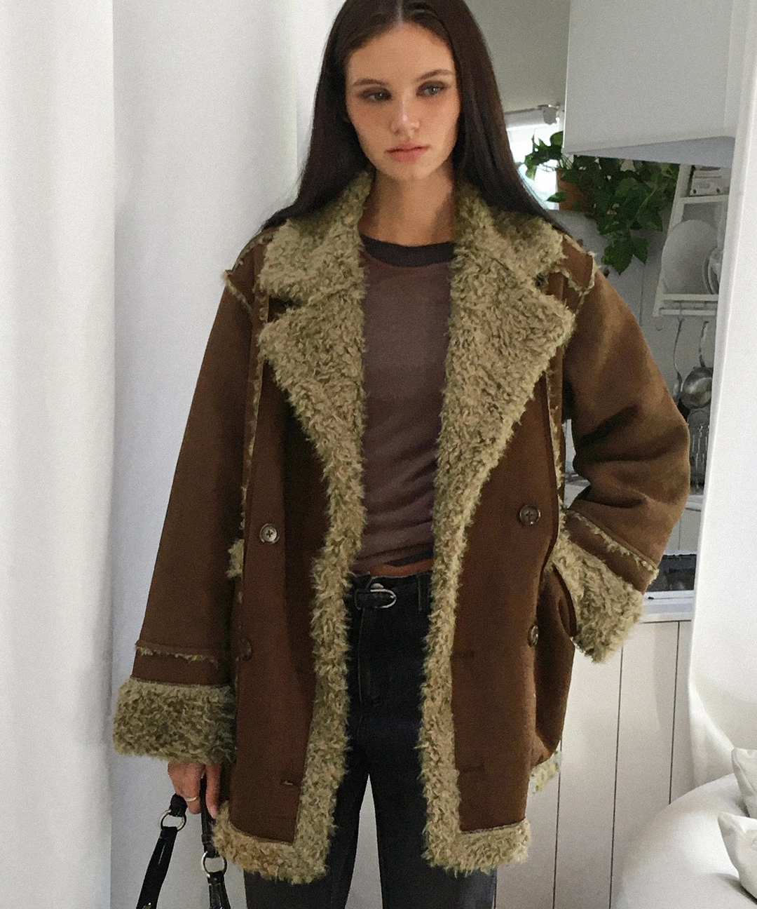 비터셀즈 Reversible Shearling Double Mustang-Brown 상품 이미지 2