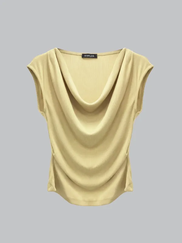 SANDY SHIRRING TOP_YELLOW