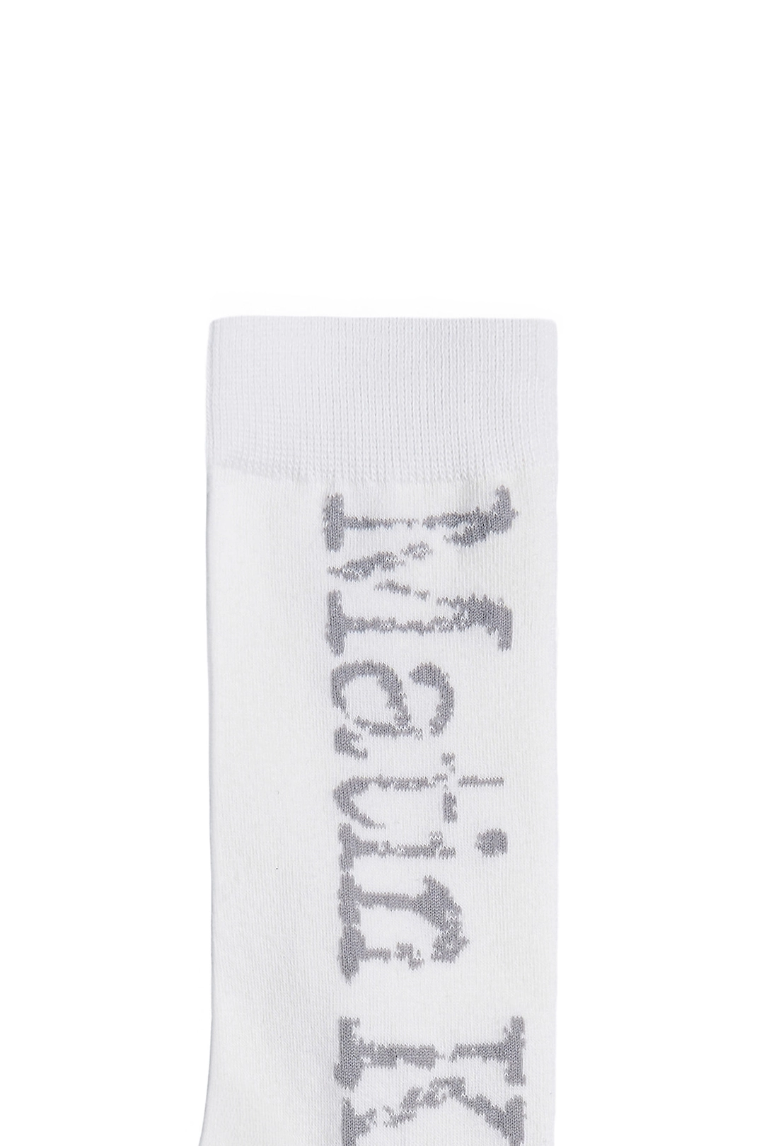 마뗑킴 CRACKED LOGO JACQUARD SOCKS IN WHITE 상품 이미지 2