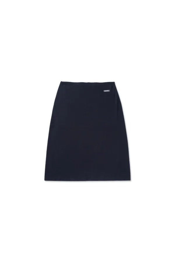 Nude midi skirt_navy