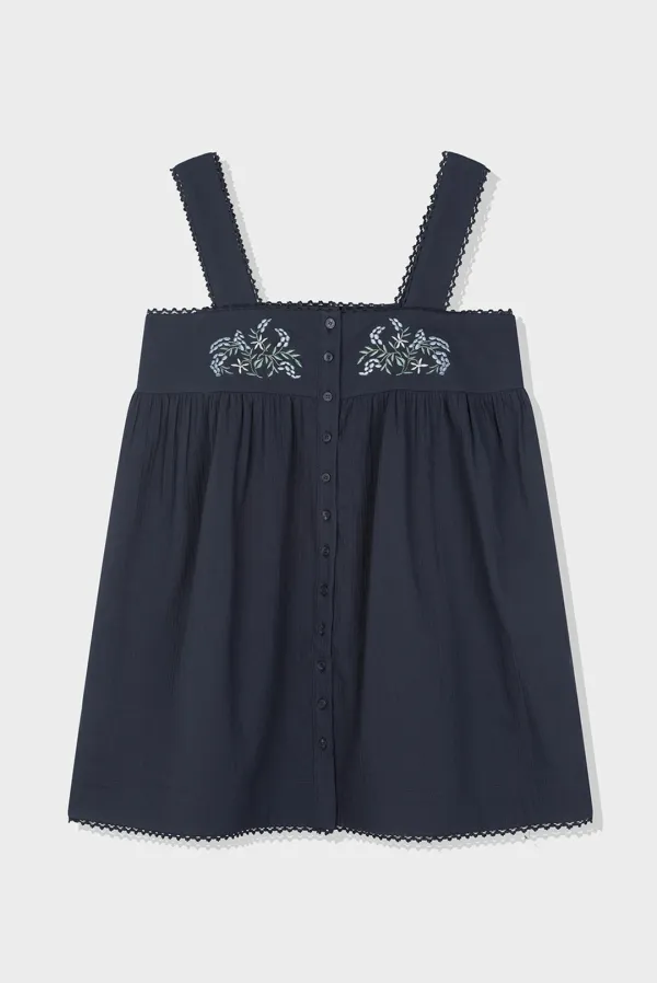 monet layered dress - navy