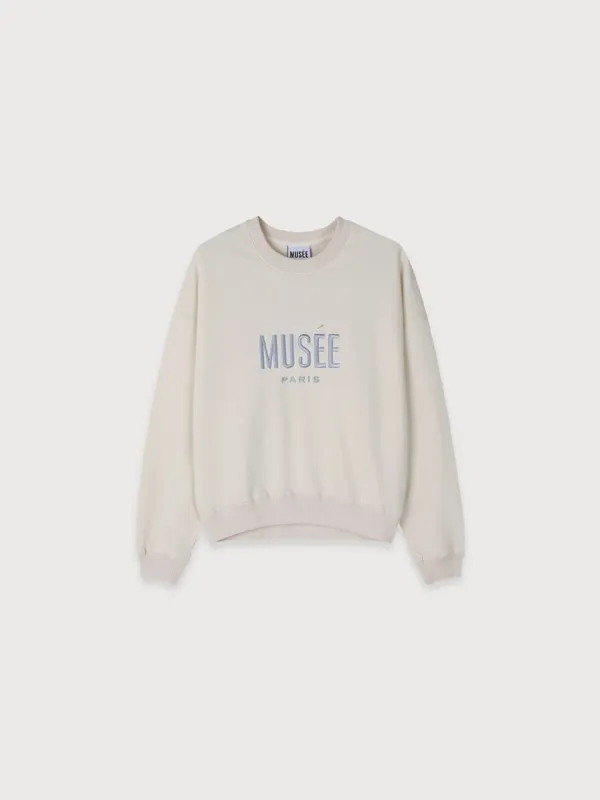 TRIOMPHE MUSEE PARIS Embroidery Sweatshirt_Ivory