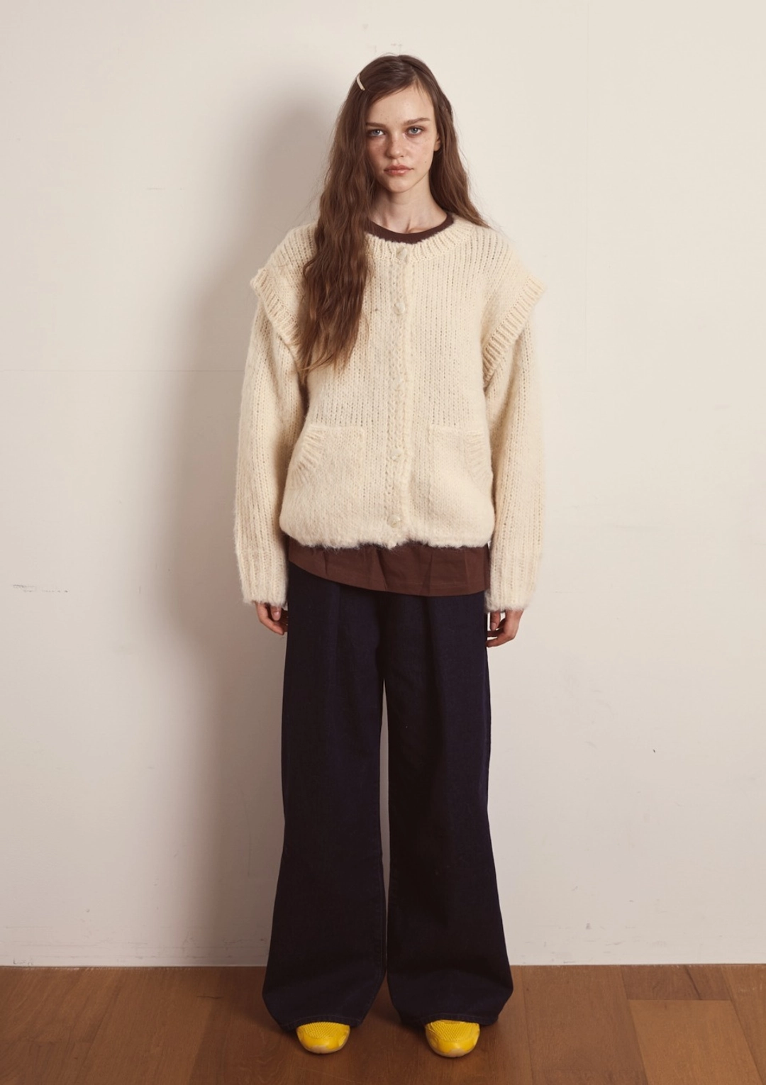 오픈도어 Cream Vanila Cardigan Ivory 상품 이미지 2