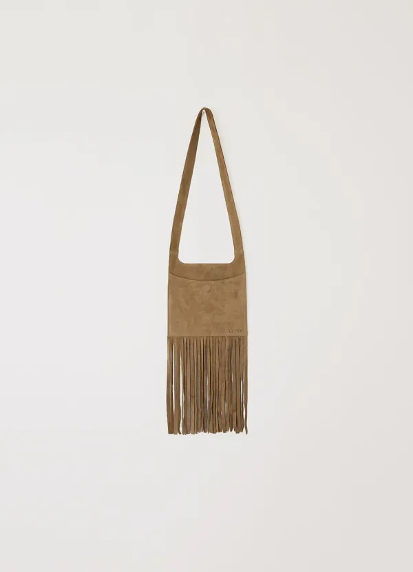 Boho Suede Fringe Bag - Peanut