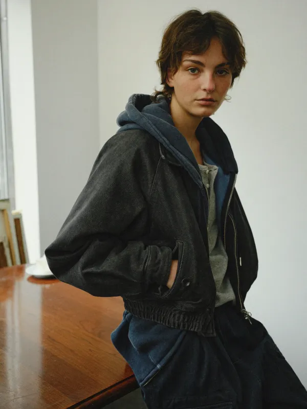 Harrington Padded Jacket (gray charcoal)