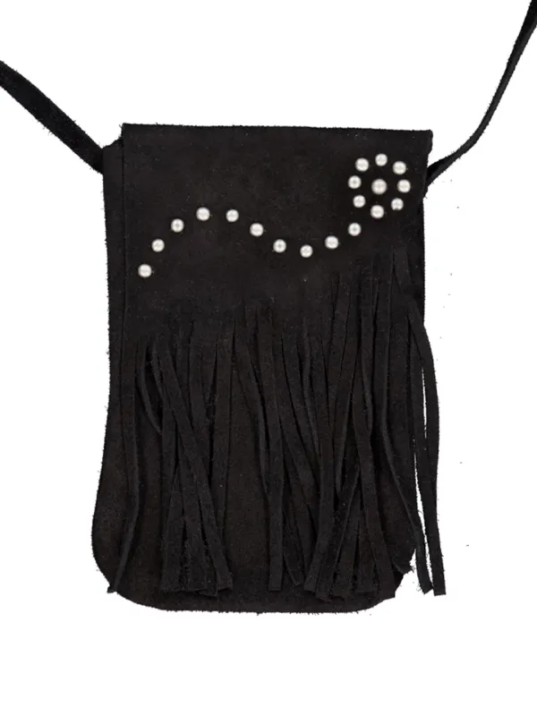 Stud Tassel Bag Black