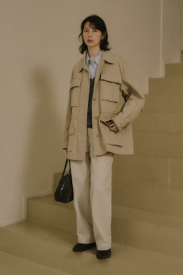 NGER POCKET WORK JACKET_BEIGE