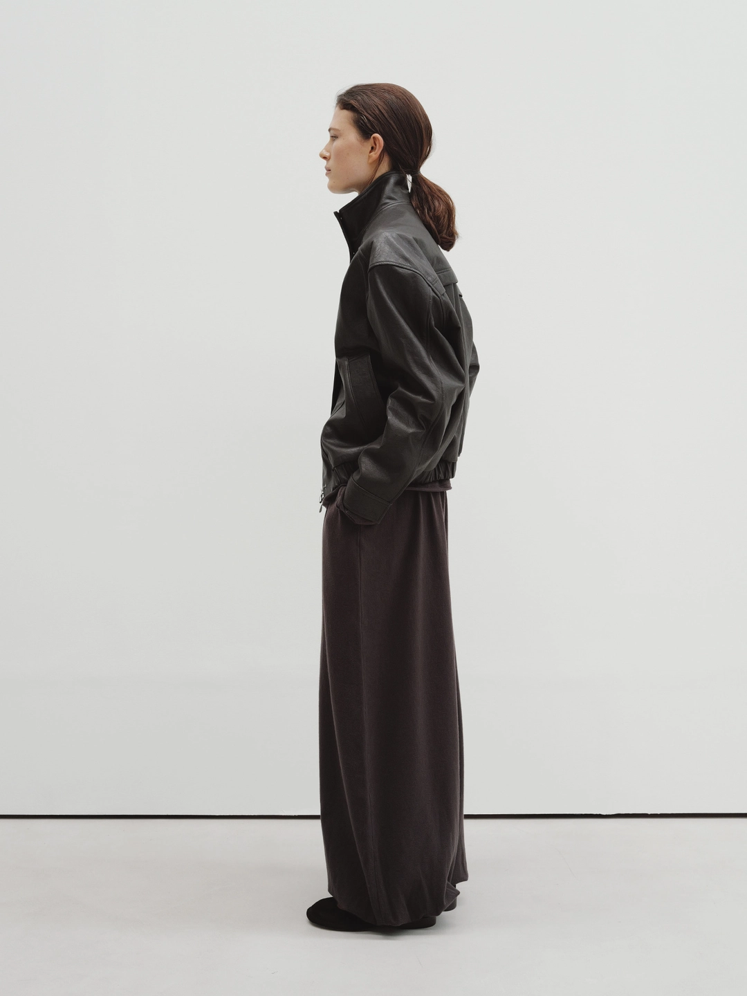 모이아 leather jumper (deep brown) 상품 이미지 3
