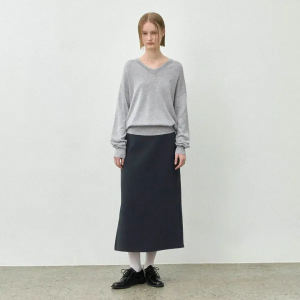 (SK-5006)ESSENTIAL SLIT LONG SKIRT