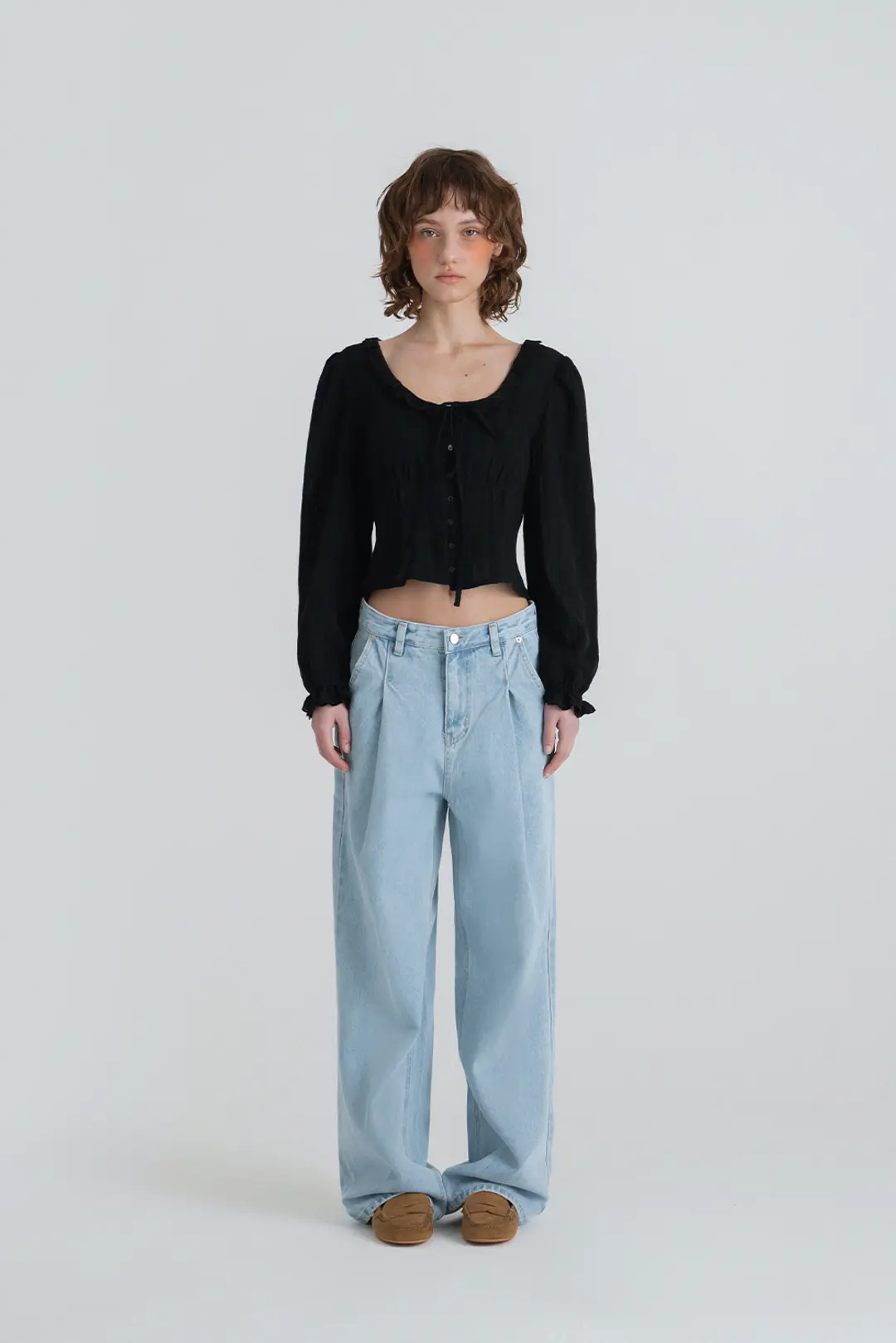 위드아웃썸머 Mellow pintuck denim_light blue 상품 이미지 2