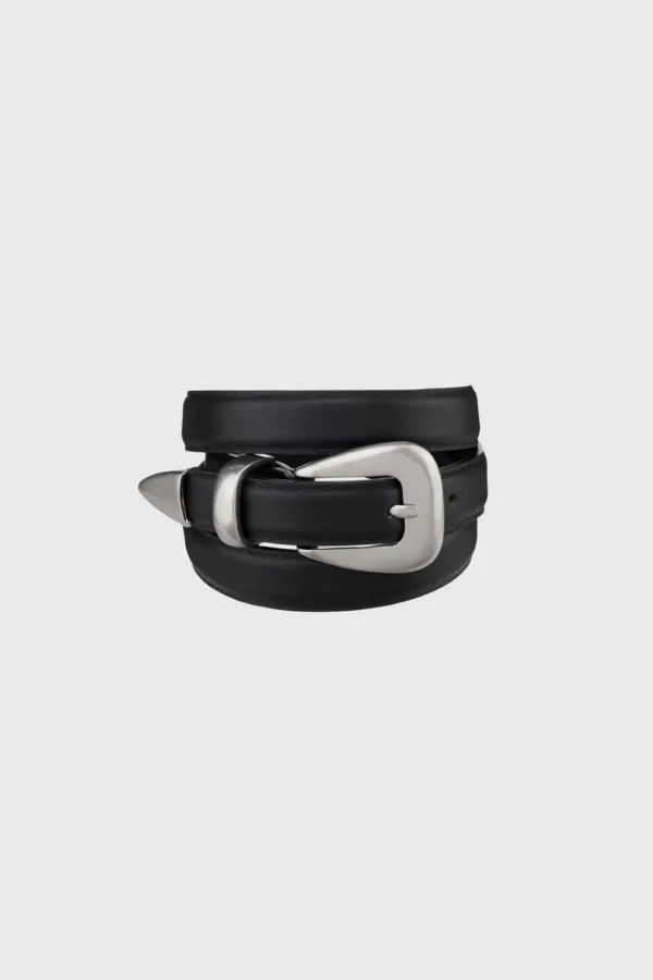 Western belt (white / black)