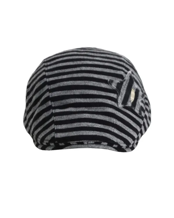 Y2K Stripe Hunting Cap (Black)