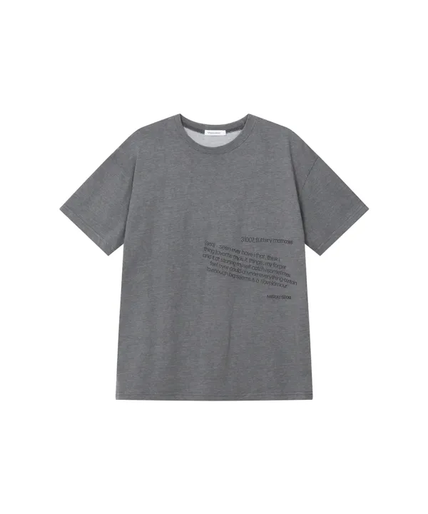 Tilt quote short sleeves DARK GREY