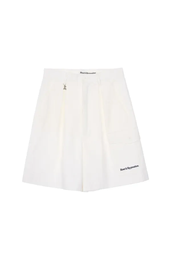 RR PLEATED SHORTS - WHITE