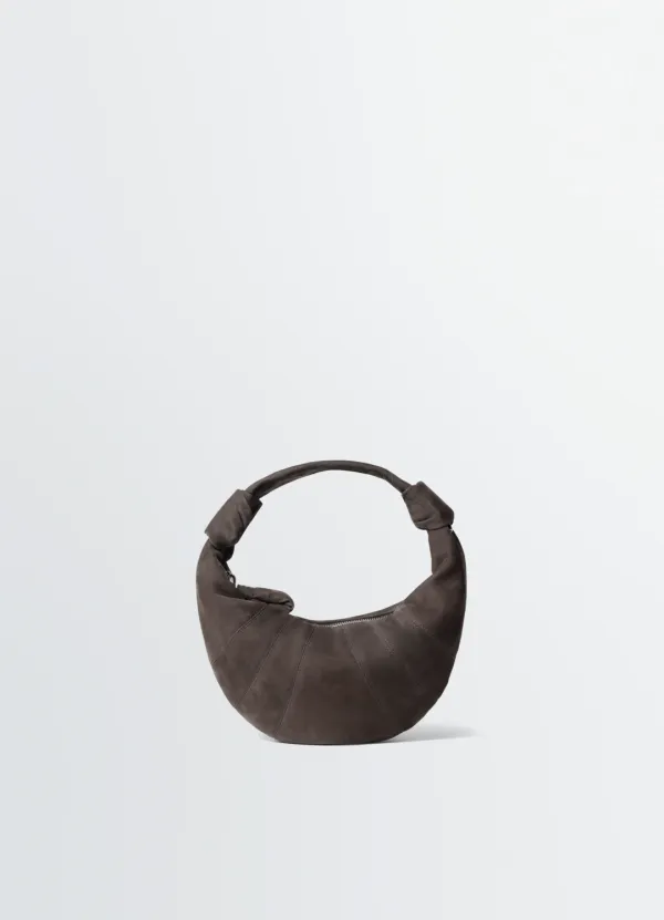 MINI FORTUNE CROISSANT BAG IN ALPACA NUBUCK