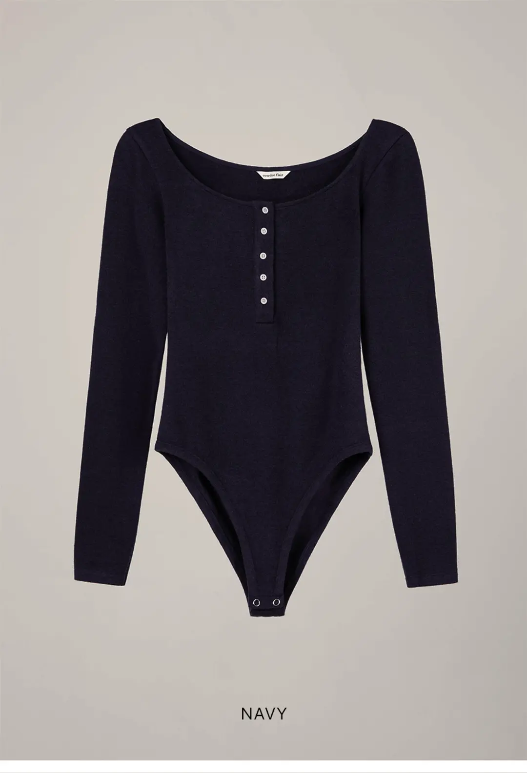 오버듀플레어 BUTTON BODYSUIT_NAVY 상품 이미지 1