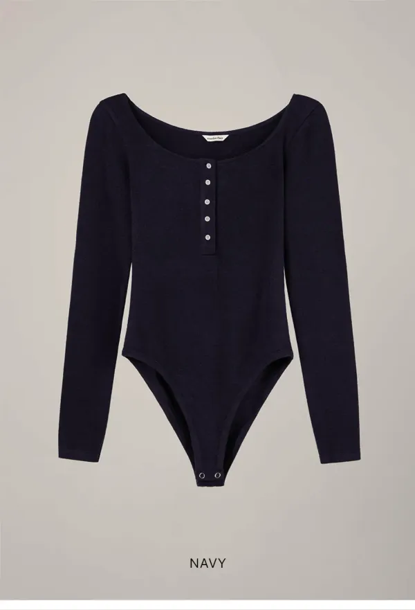 BUTTON BODYSUIT_NAVY