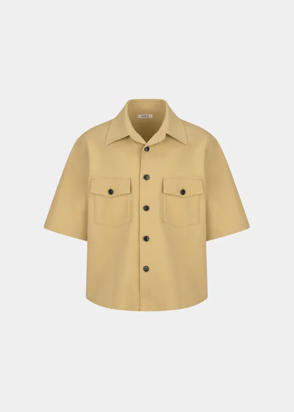 SAHARA LINEN HALF JACKET - BEIGE