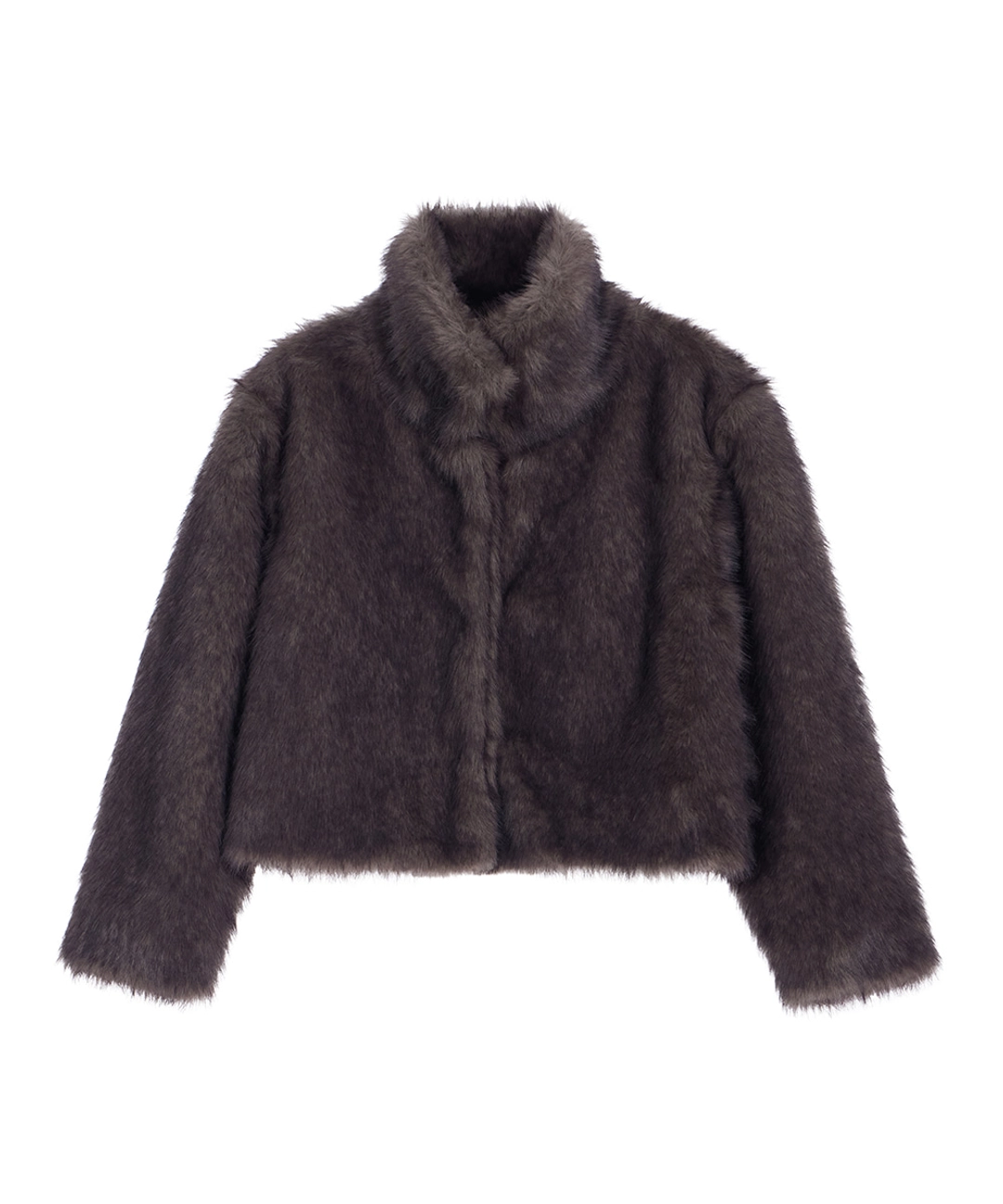 로제프란츠 Crop Mix Fur Jacket [Brown] 상품 이미지 1
