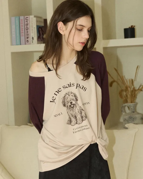 Touched dumb dumb reglan t shirt - burgundy