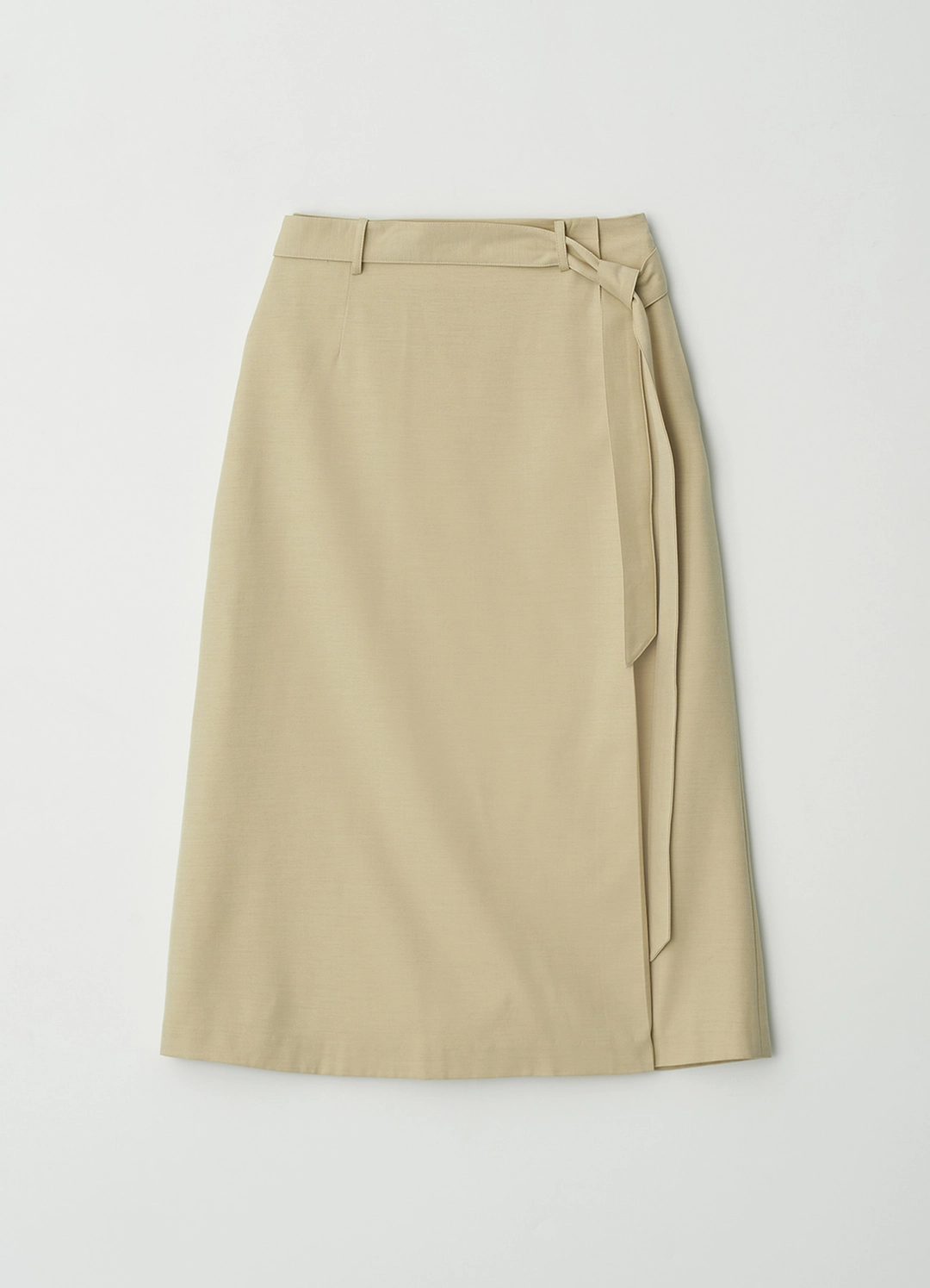 스텝어라운드 Side pleated A-line skirt_BUTTER 상품 이미지 1