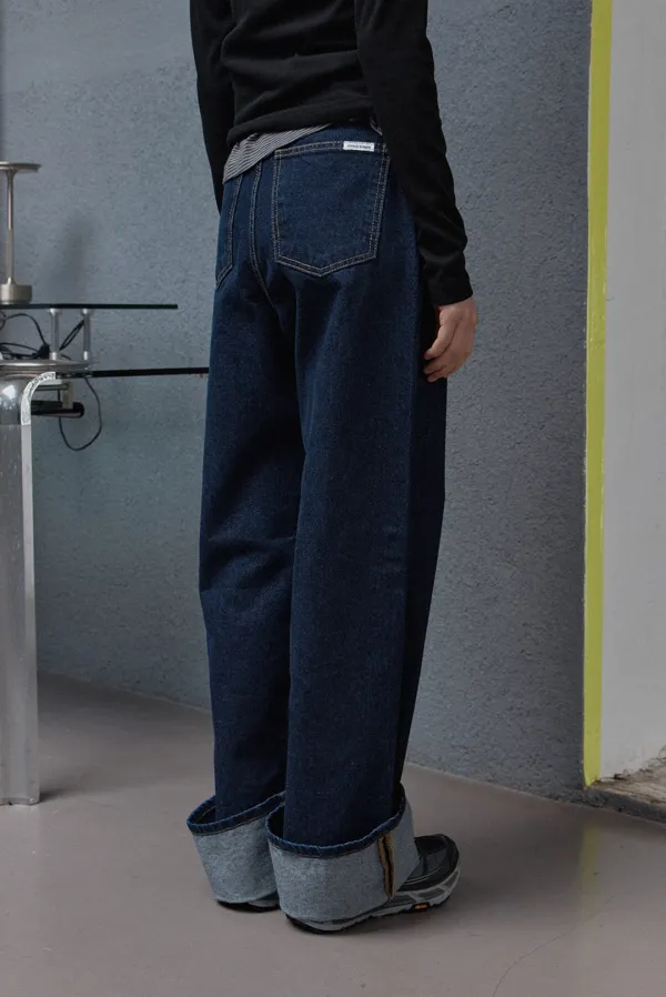 becky loose denim - indigo