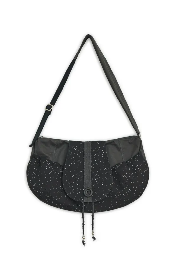 Star cotton cross bag (Black)
