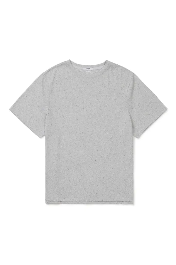 [26SM clove] Clove Loose-fit T-Shirt (Light Grey)