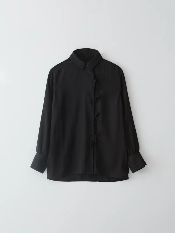 RIBBON BLOUSE_BLACK