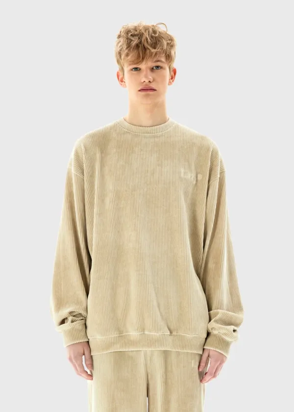 Corduroy Sweatshirt - Beige