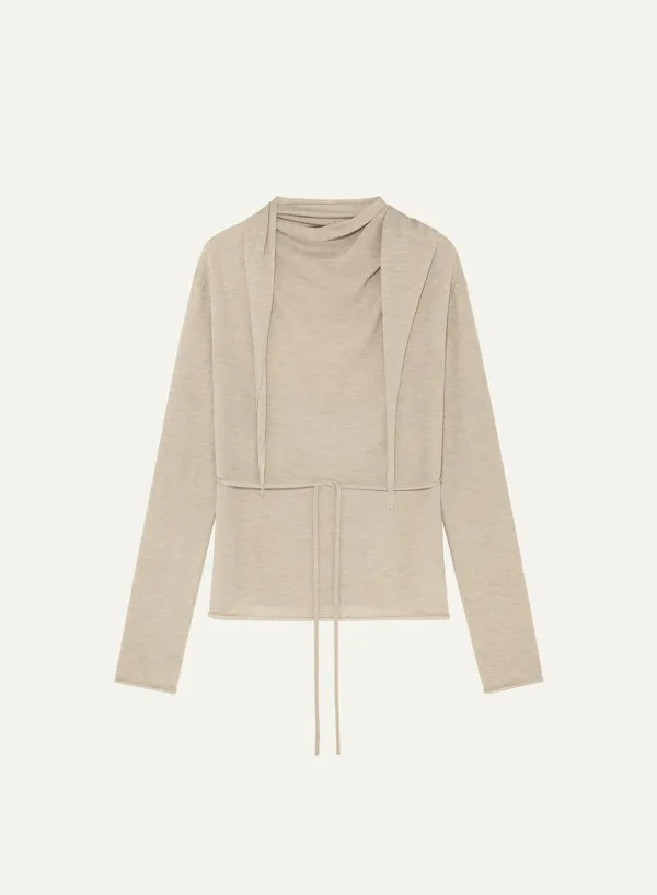 Scarf Pullover Melange Sand