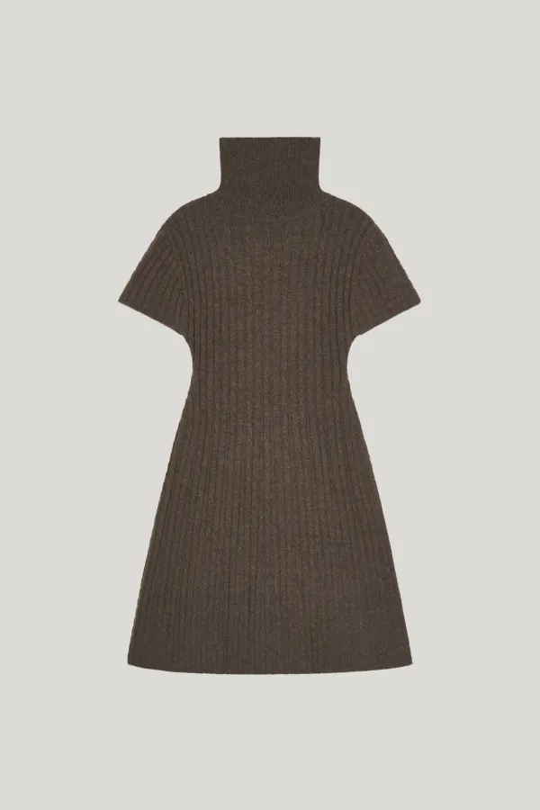 [Restock] twisted sweater dress_mocabrown