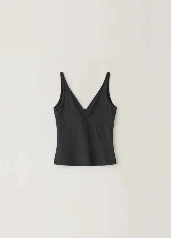 Spandex V-neck Sleeveless 2 - Charcoal