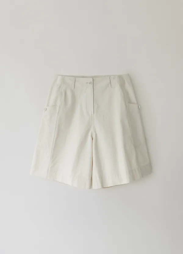 2ND / Corduroy half pocket pants (Ivory)
