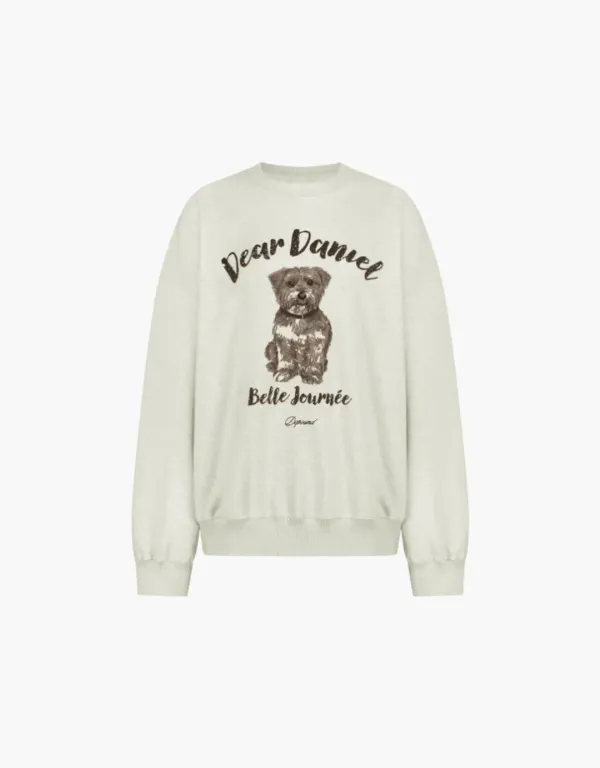 daniel graphic sweatshirt - oatmeal
