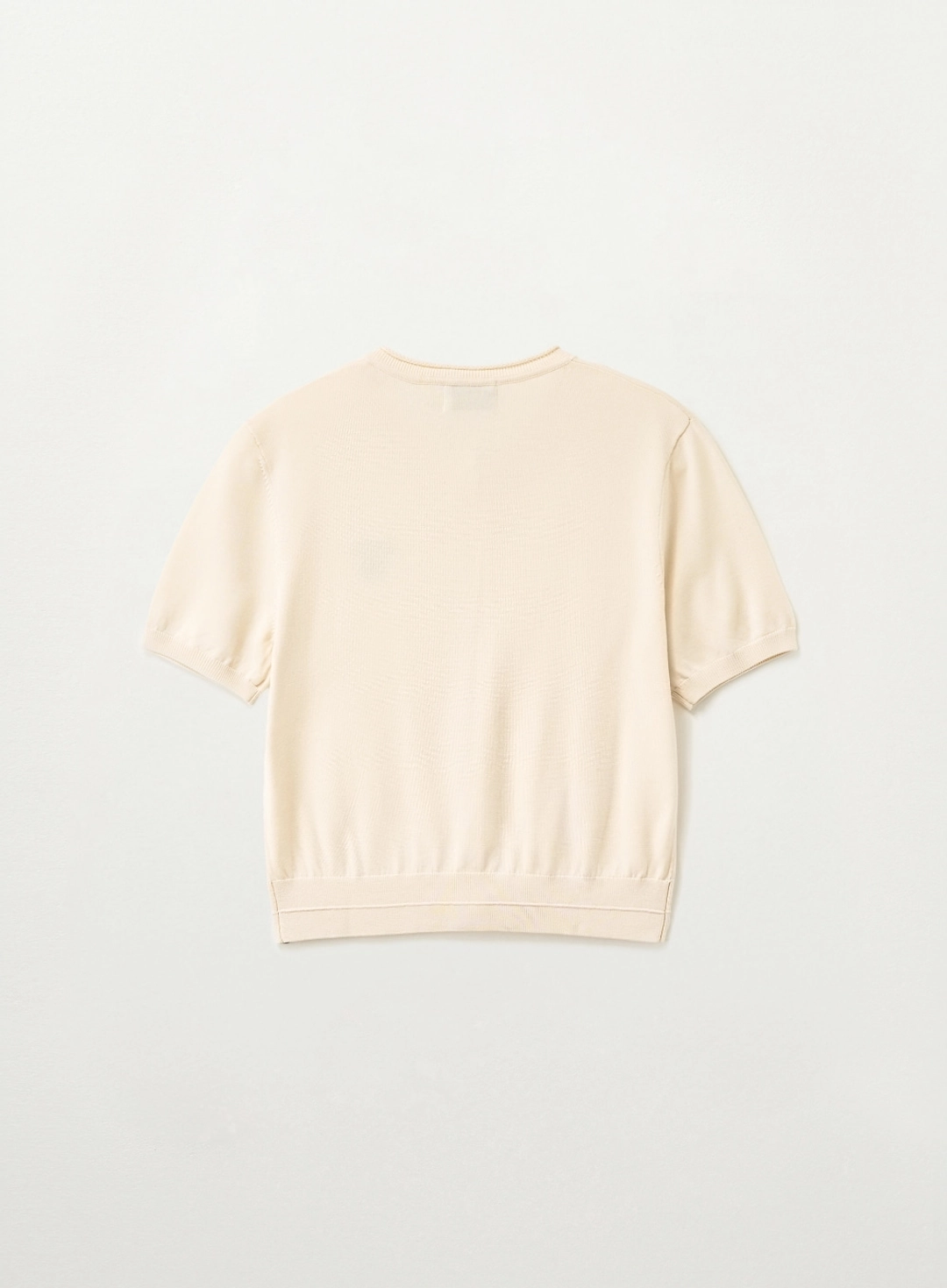 세터 (W) Fine Half Crewneck Cardigan - Cream 상품 이미지 2