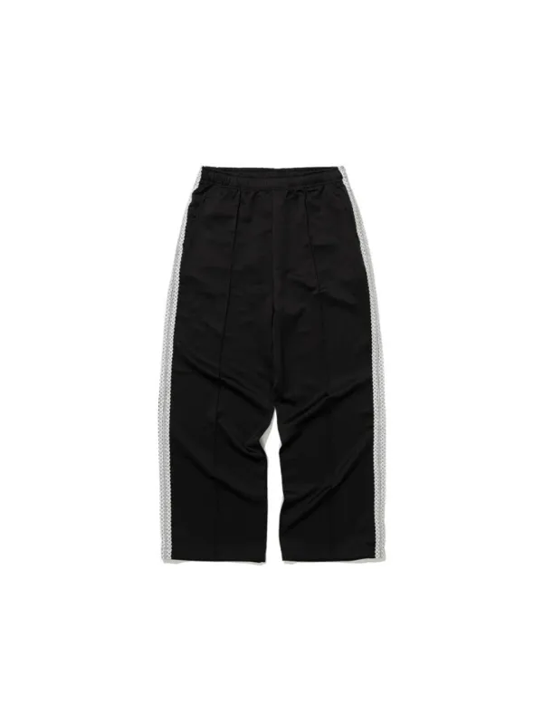 Lace Satin Track Pants Black_F262PT02