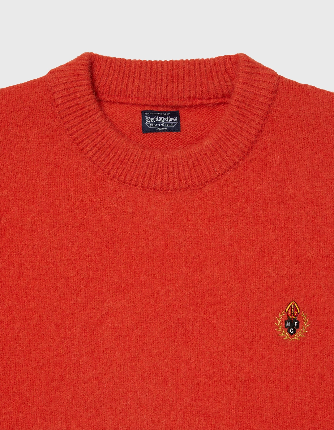 헤리티지플로스 CREST SHAGGY DOG CREWNECK / Orange 상품 이미지 2