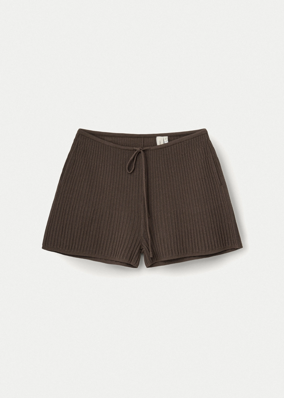 우마뭉 Cotton Crochet Drawstring Shorts_Brown 상품 이미지 1