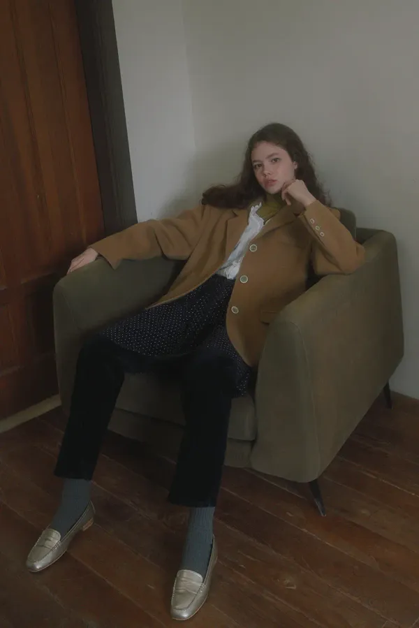 Daddy handmade half coat_camel