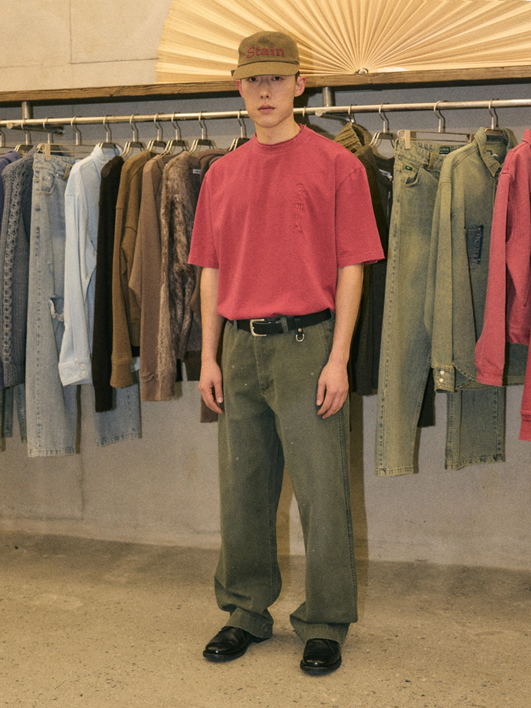 파르티멘토 VTG Washed Stain Ball Cap_Brown Khaki 상품 이미지 2